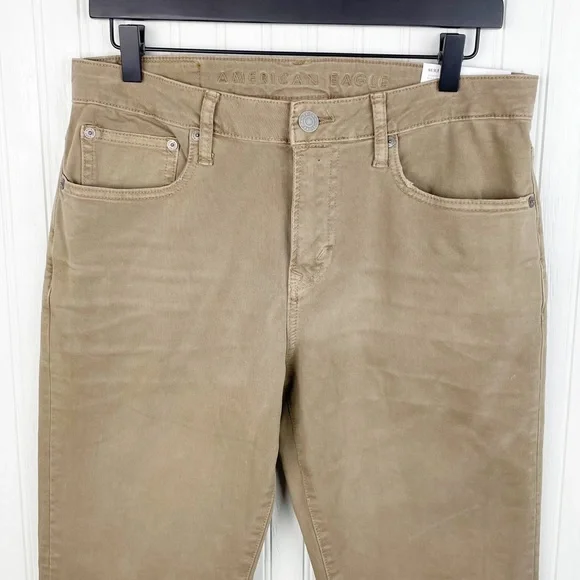 NEW American Eagle Men's Next Level Flex Athletic Tan Khaki Jeans Size 29 x 30 - Picture 3 of 10